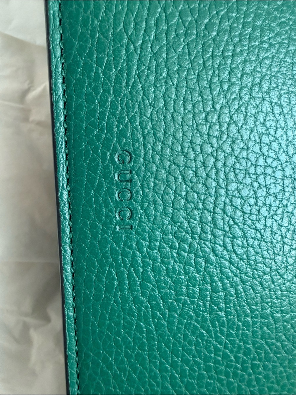 Authentic Gucci Dionysus Emerald Green Leather Shoulder Bag Serpent Detail - Picture 11 of 16